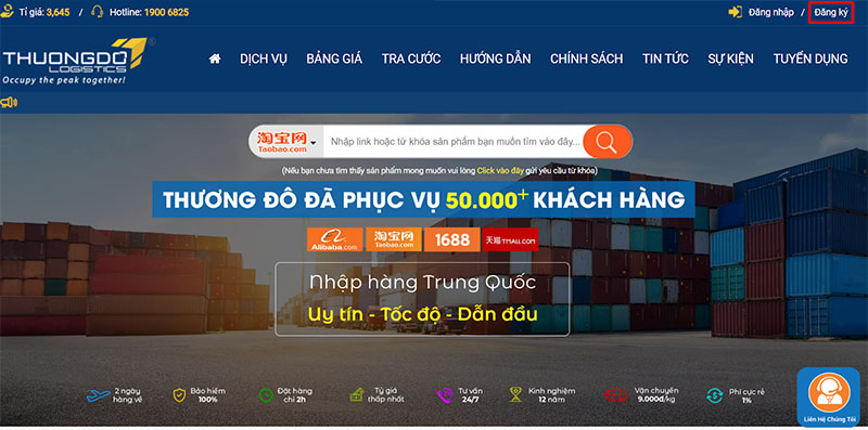  Bấm “Đăng ký” để đăng ký tài khoản đặt hàng của CAMPANILE