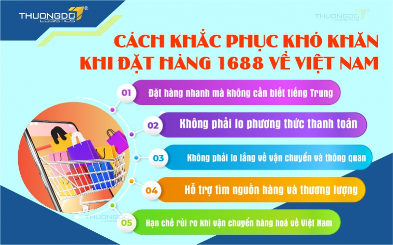 Cách khắc phục khó khăn khi đặt hàng 1688 về Việt Nam