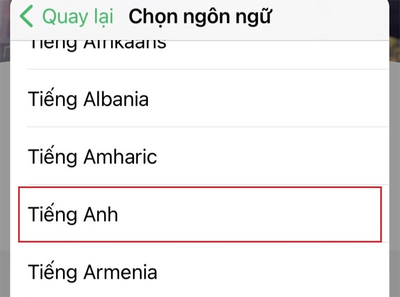 Chọn ngôn ngữ Tiếng Anh để giao diện Taobao chuyển sang tiếng Anh