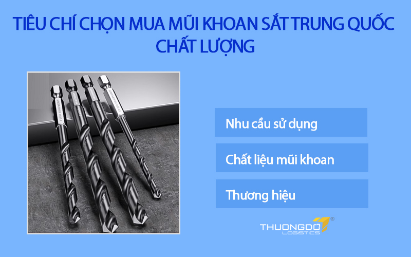 Tiêu chí chọn mua mũi khoan sắt nội địa Trung Quốc chất lượng