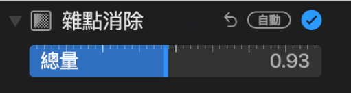 「調整」面板中的「雜點消除」滑桿。