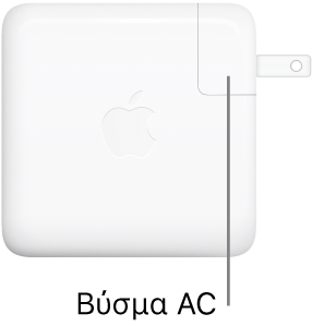 Το τροφοδοτικό USB-C 61 W ή 87 W.