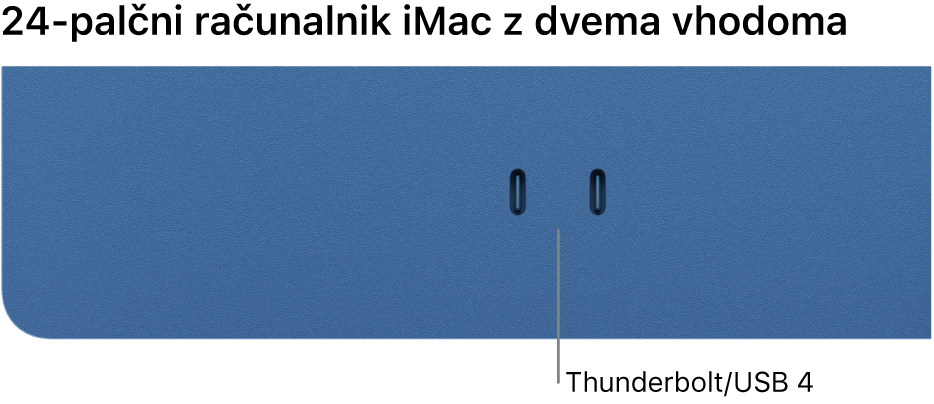 Računalnik iMac z dvema vhodoma Thunderbolt/USB 4.