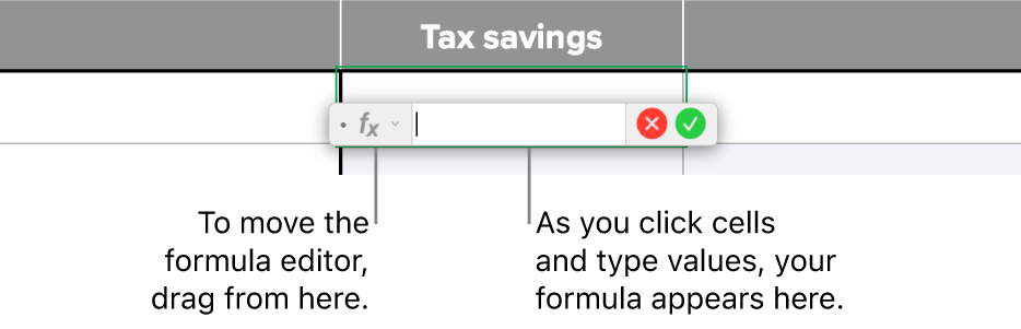 The Formula Editor.