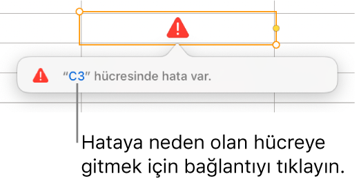 Hücre hatası bağlantısı.