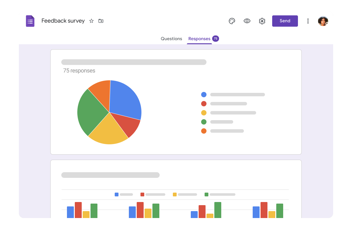 Google Forms results screen 1.